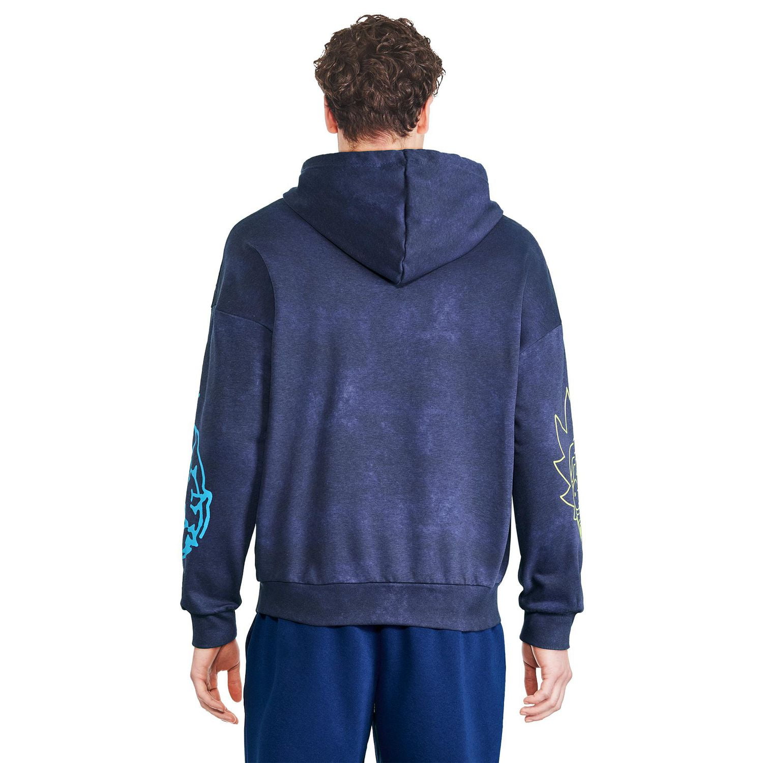 Haut à capuchon avec imprimé Rick et Morty pour hommes