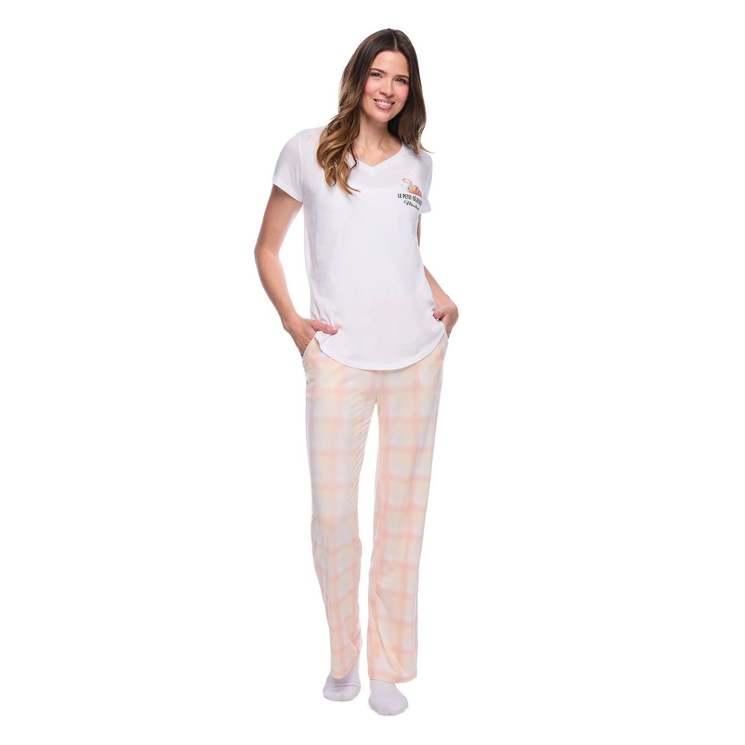 T-shirt de nuit avec encolure en V George pour femmes