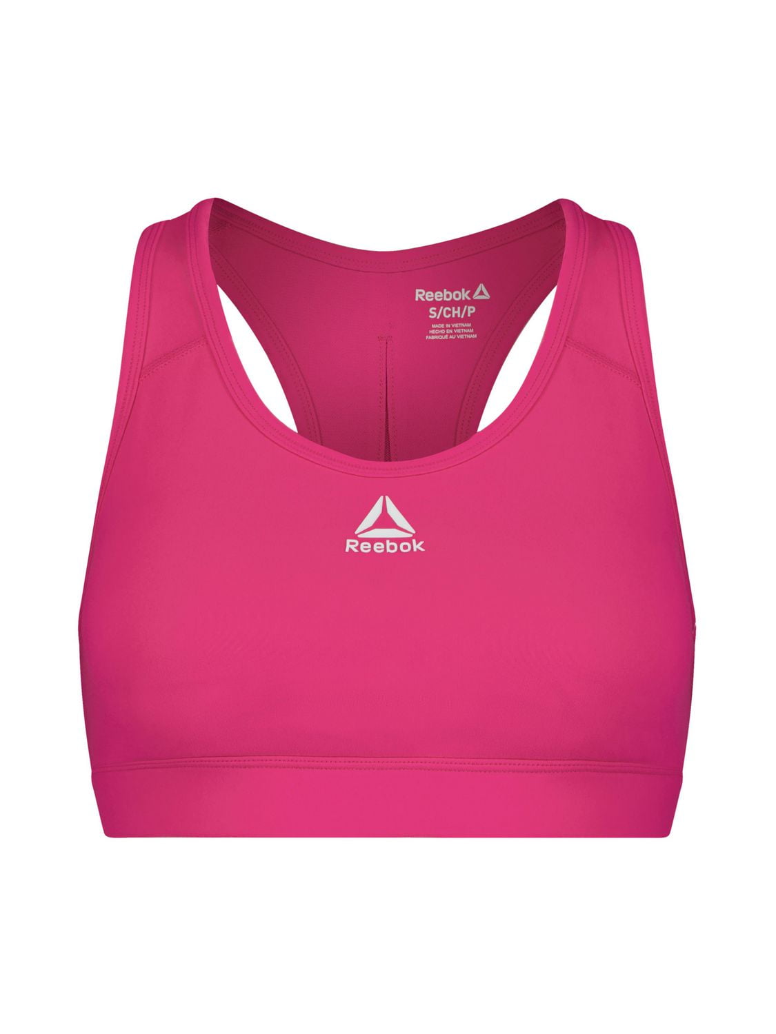 Reebok Women's Stronger Sports Bra with Mesh Panel and Removable Cups