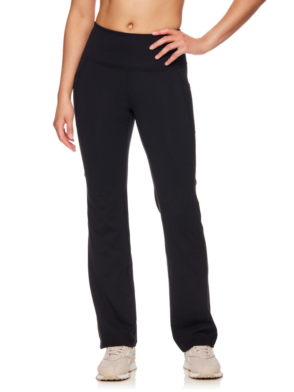 Reebok Women's Everyday High Rise Active Pants with Pockets, 31" Inseam