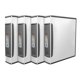 Storex DuraGrip Cartables de Présentation+ Caoutchouc Protecteur / 1.5" po/ Blanc (4 unités/paquet) – image 1 sur 4