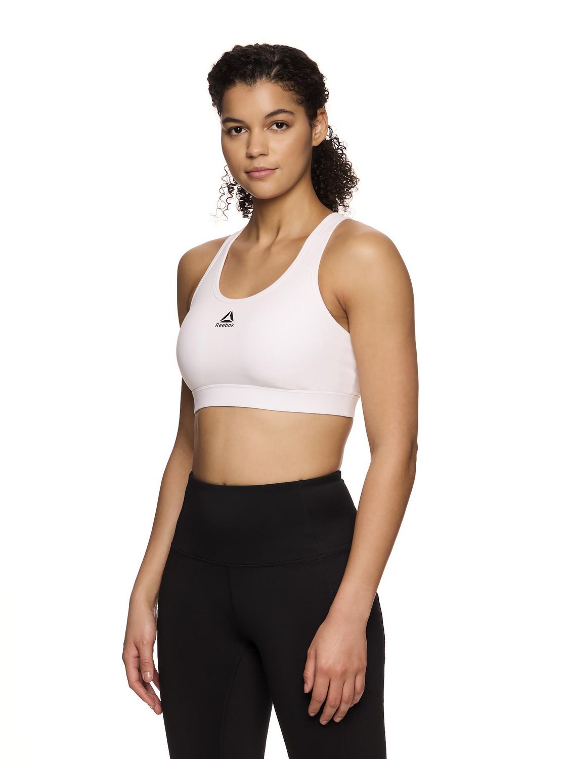 Reebok Soutien-gorge de sport Stronger pour femme avec panneau en maille et bonnets amovibles
