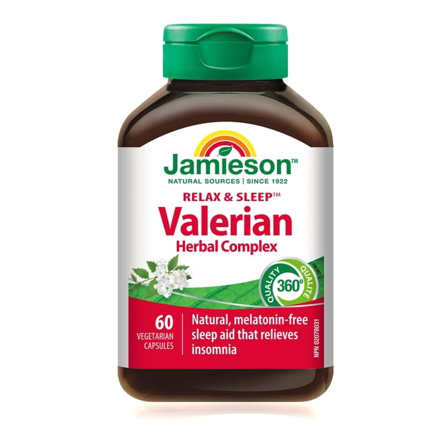 Jamieson capsules phyto complexe valériane, 200 mg, 60 capsules
