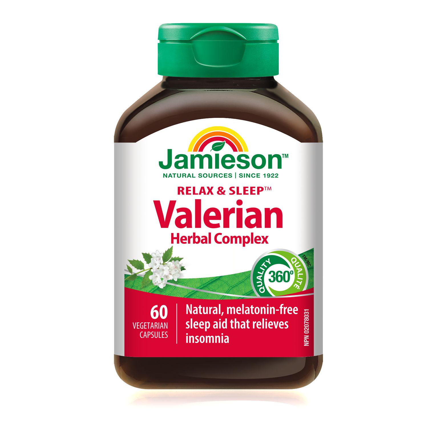Jamieson Valerian Herbal Complex, 200 mg, 60 Capsules