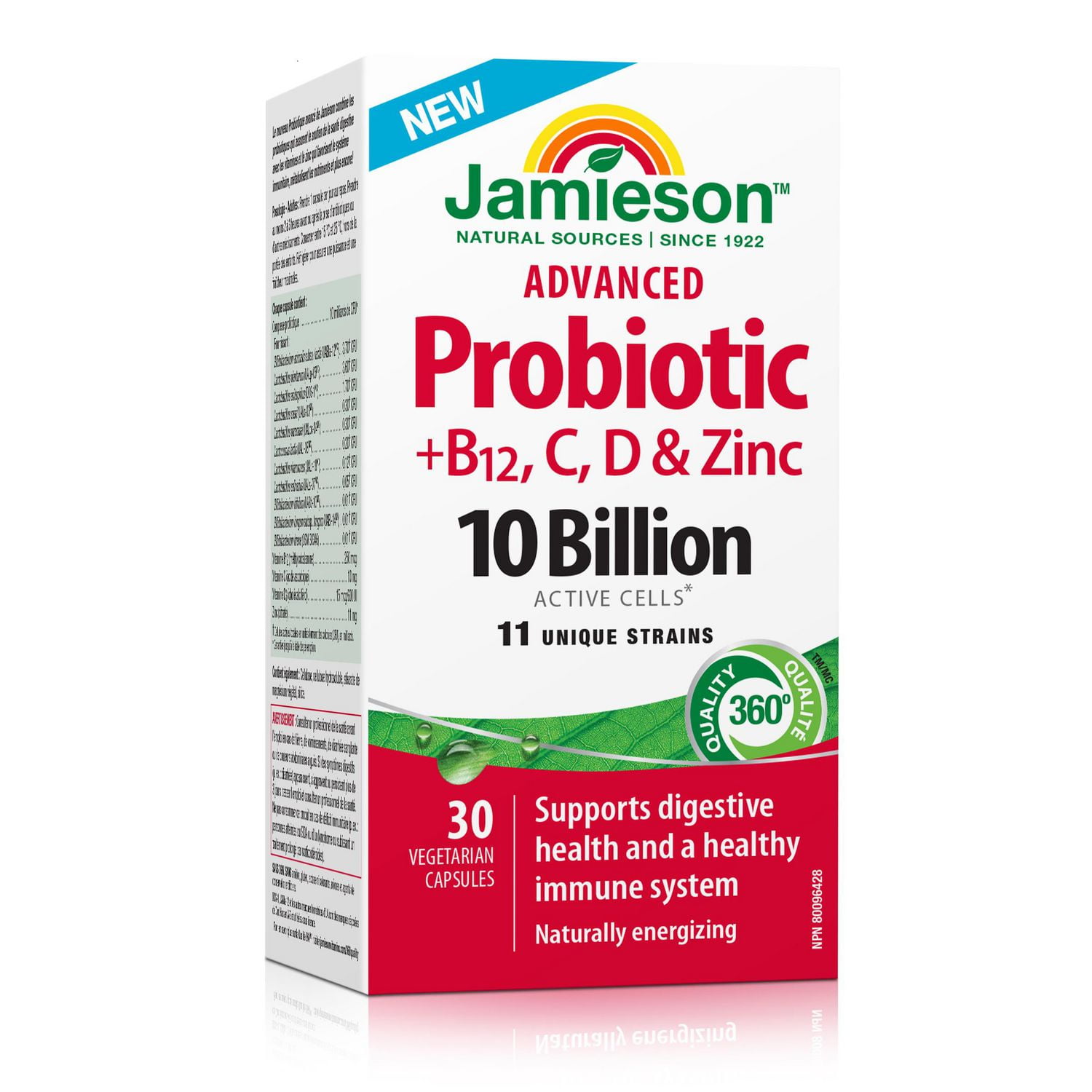 Jamieson Advanced Probiotic 10 Billion + Immune Support, 30 Capsules