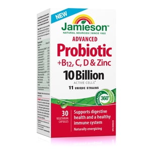Jamieson Capsules probiotiques avancées avec support immunitaire, 10 Million CFU, 30 Nombre