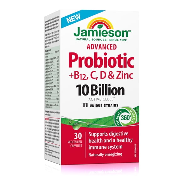Jamieson Advanced Probiotic Capsules with Immune Support, 10 Billion CFU, 30 Count