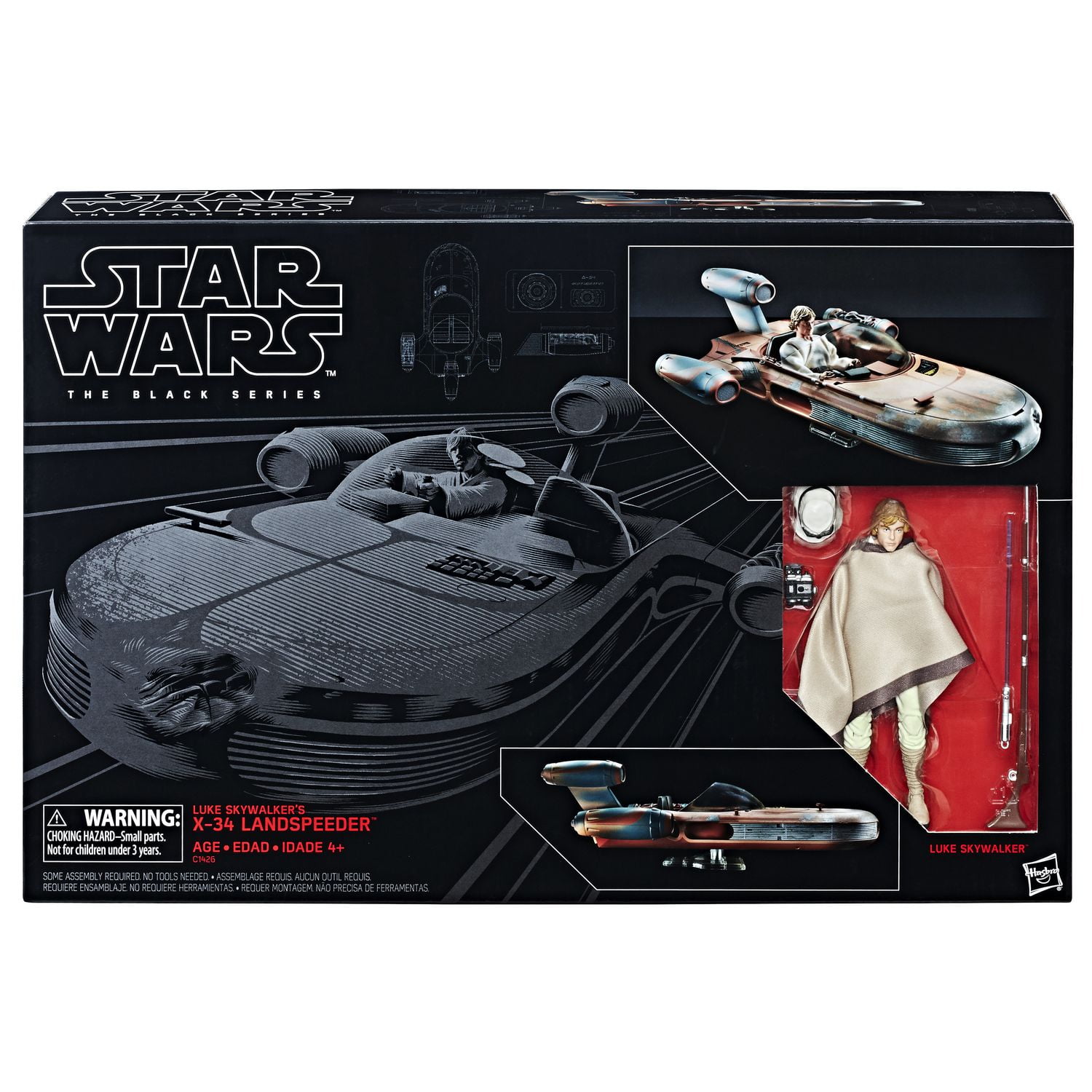 luke skywalker black series landspeeder