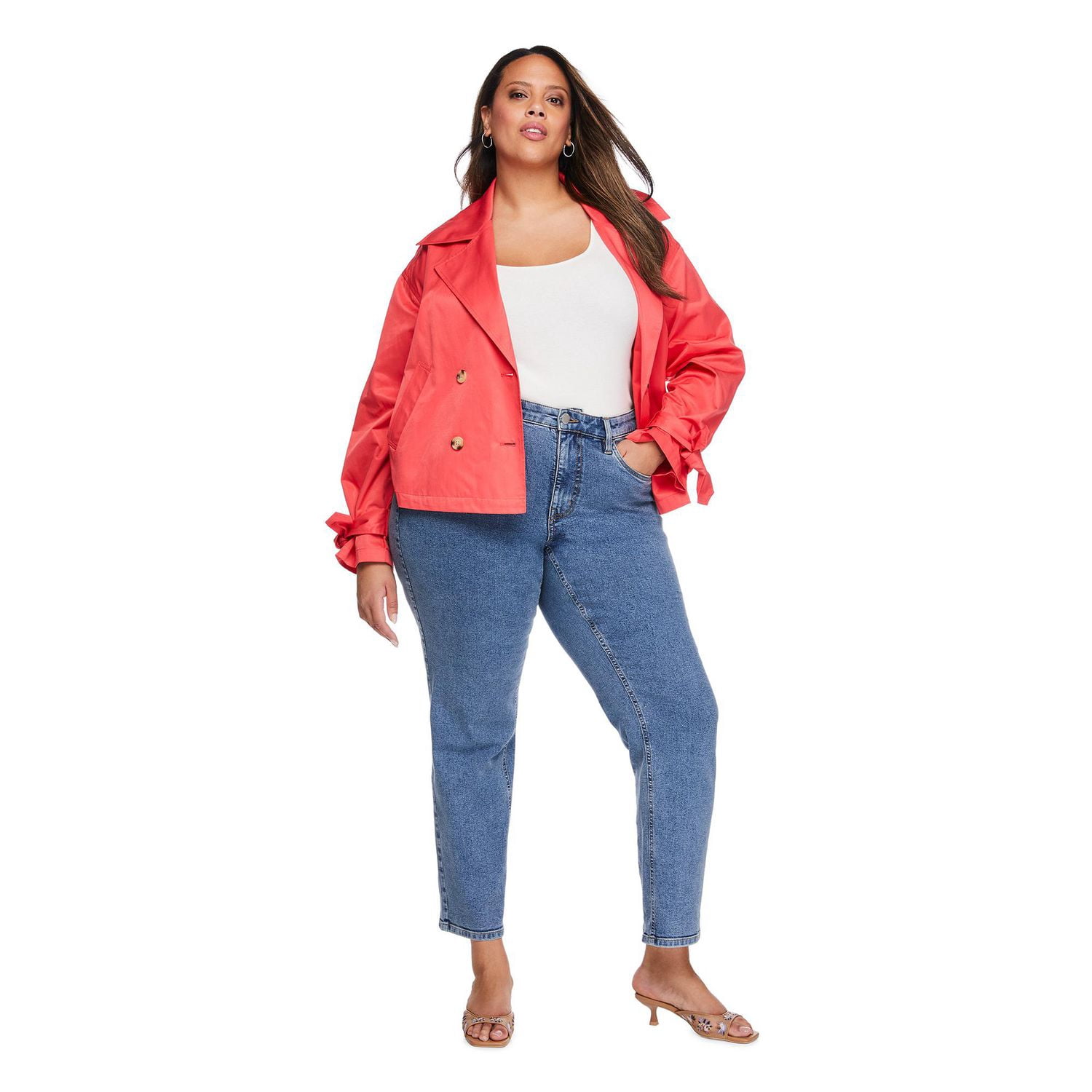Trench écourté Lane Bryant Plus pour femmes