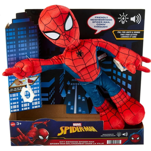 Marvel – Peluche – Spider-Man Balancement dans la ville 