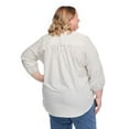 thumbnail image 3 of Lane Bryant Women's Plus 3/4 Sleeve Blouse, 3 of 6