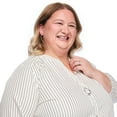 thumbnail image 4 of Lane Bryant Women's Plus 3/4 Sleeve Blouse, 4 of 6