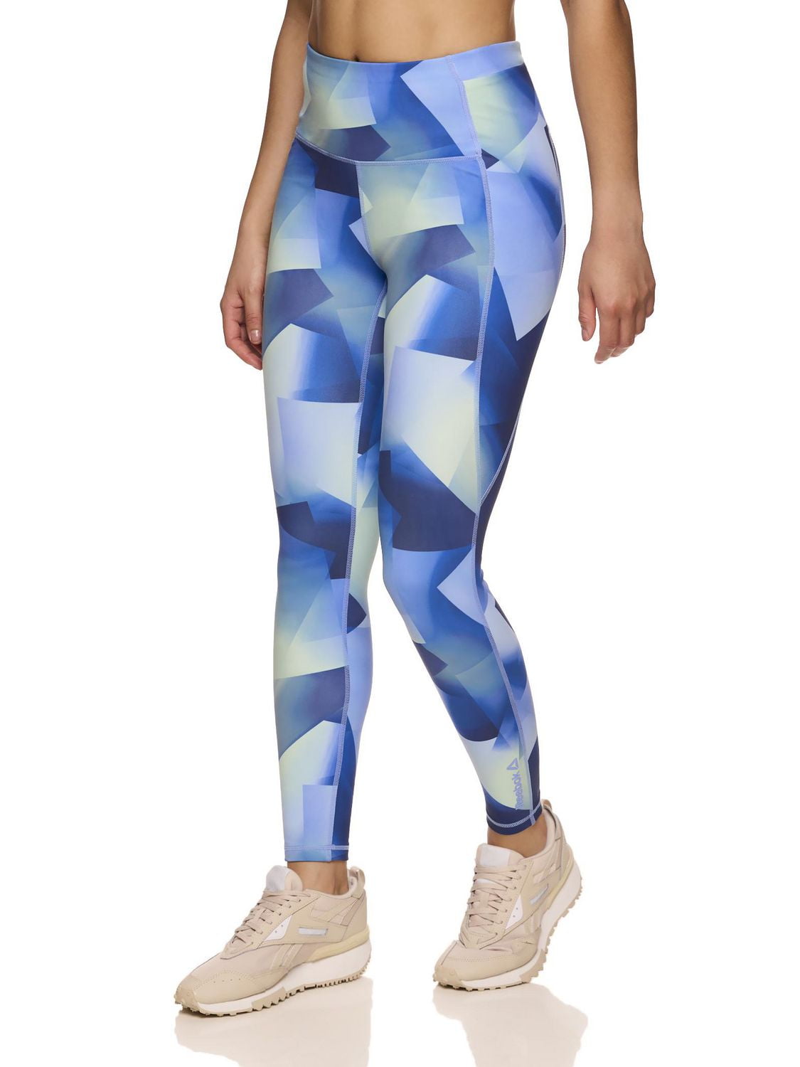 Reebok Women s Evolution Highrise Printed 7 8 Legging With Pockets 25 Inseam Walmart