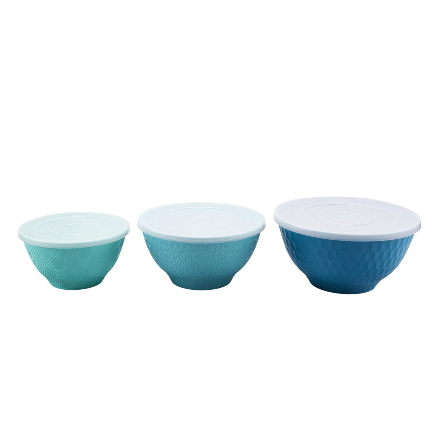 Blue serving bowls best sale