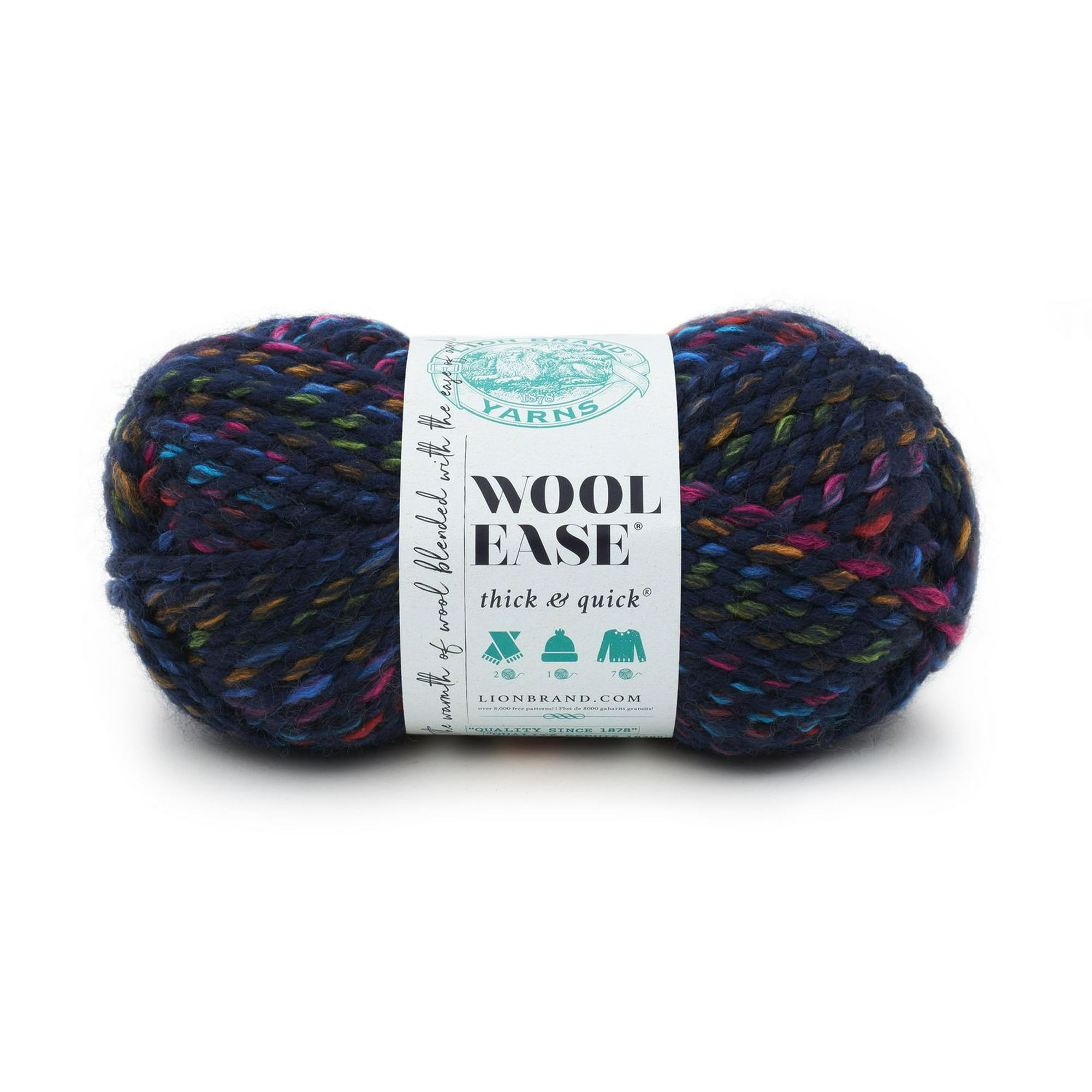 1 New 1.75 oz Ball + .6 Oz Lion Brand Fancy Fur Yarn ~ #265 Northern Lights