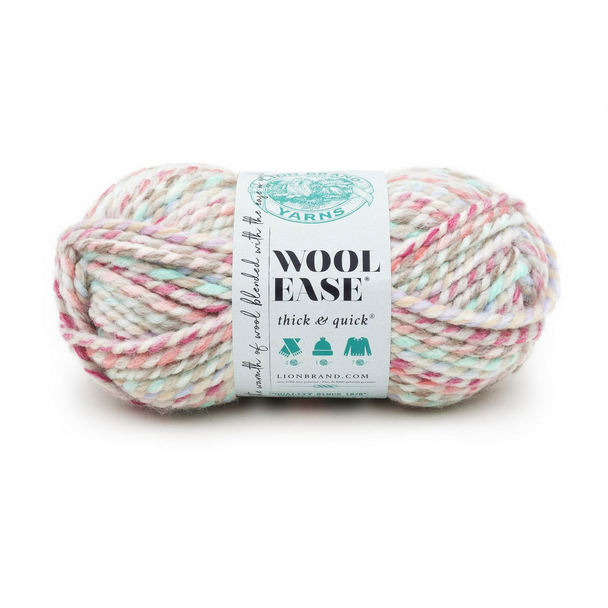 Lion Brand Yarn Wool-Ease Thick & Quick Carousel Yarn, Wool-Ease Thick &  Quick Carousel 
