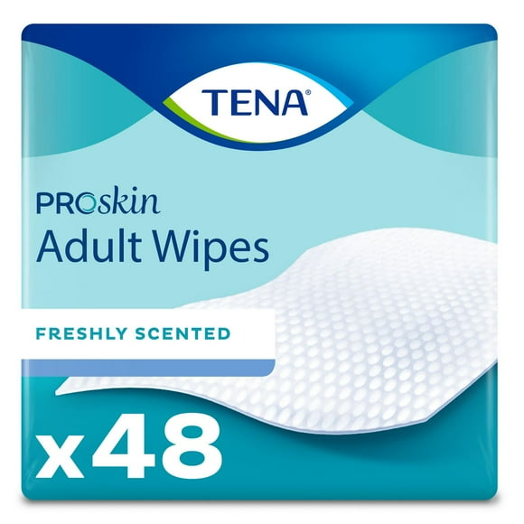 TENA Classic Wipes, 48 Washcloths