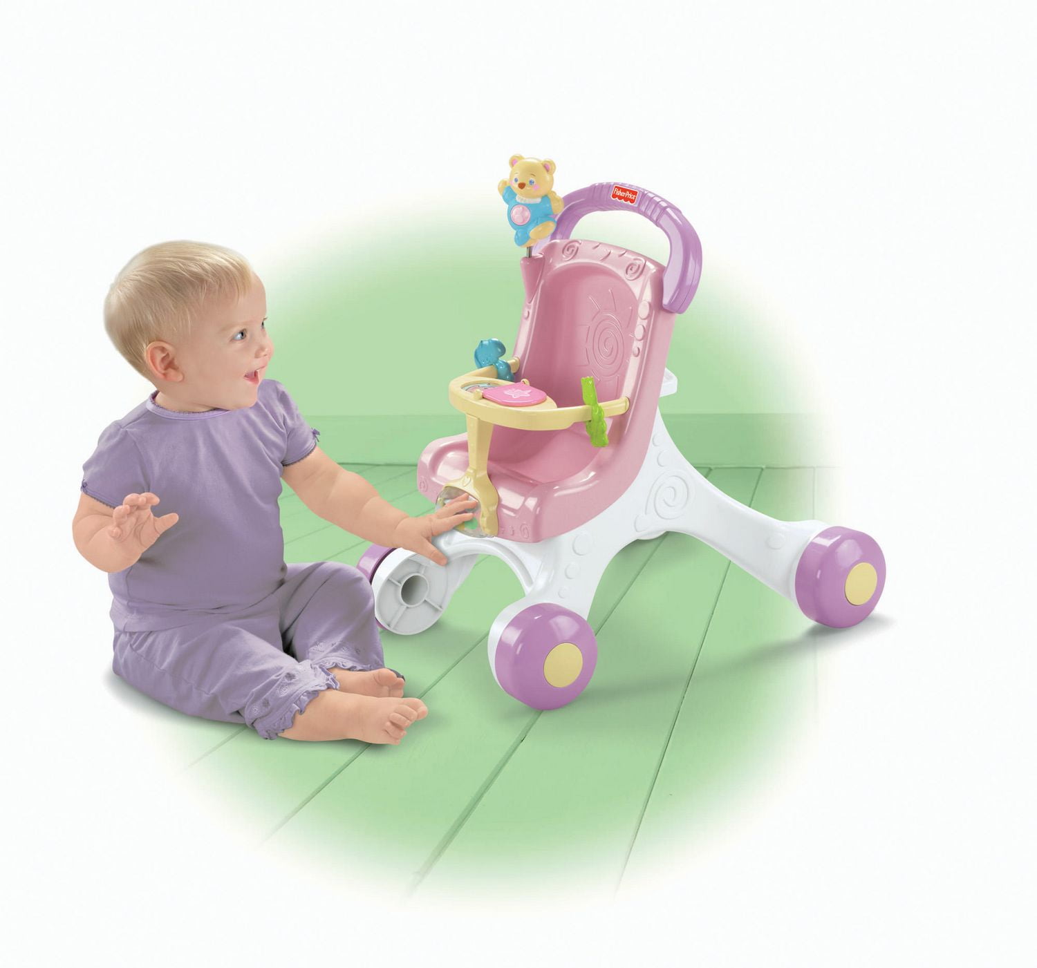 Fisher Price Brilliant Basics Stroll Along Walker Walmart