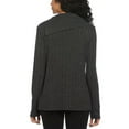 thumbnail image 2 of Rafaella Women's Long Sleeve Top with Rivet Neck Trim, 2 of 6