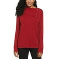 thumbnail image 1 of Rafaella Women's Long Sleeve Top with Rivet Neck Trim, 1 of 6