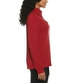 thumbnail image 4 of Rafaella Women's Long Sleeve Top with Rivet Neck Trim, 4 of 6