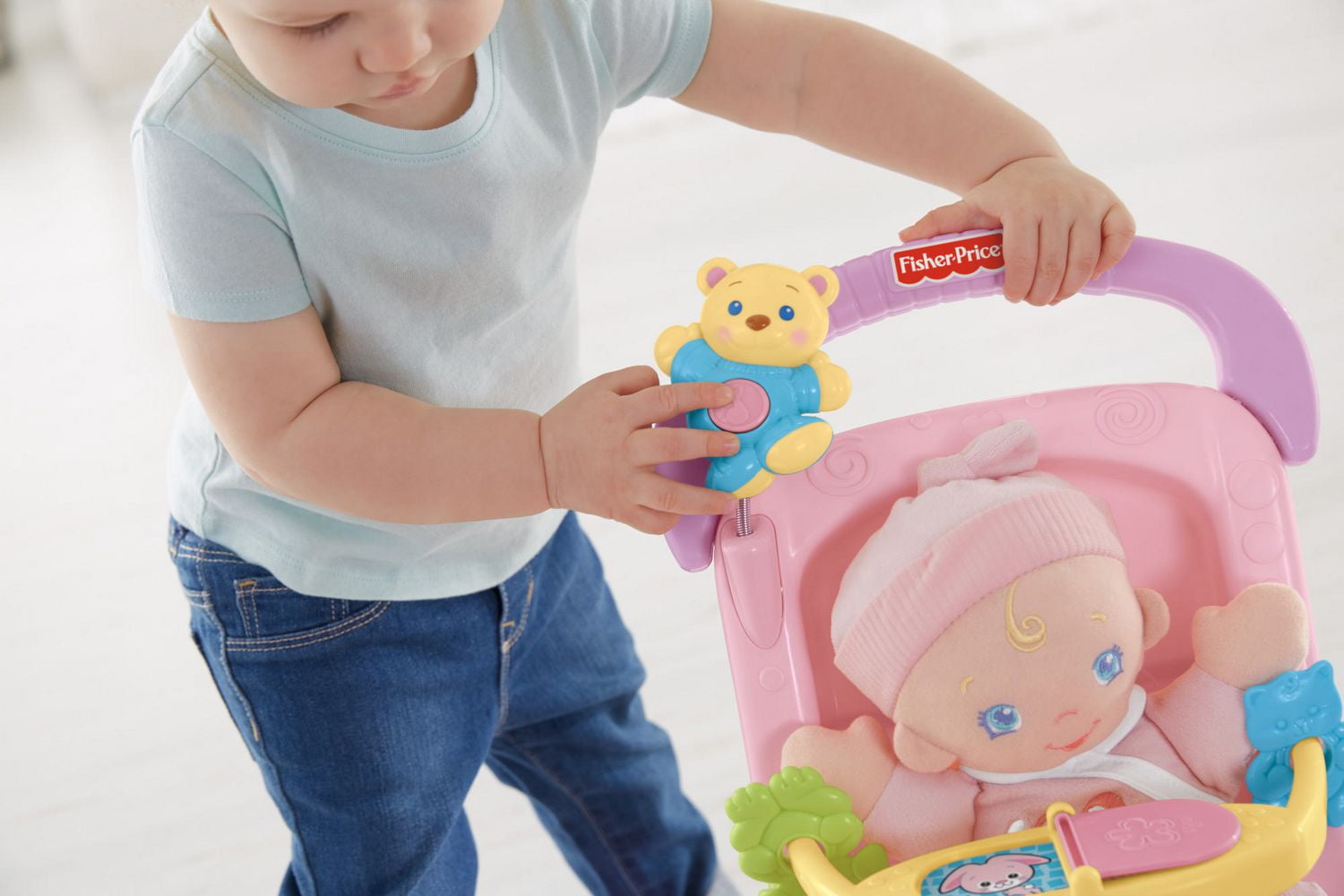 Fisher Price Brilliant Basics Stroll Along Walker Walmart