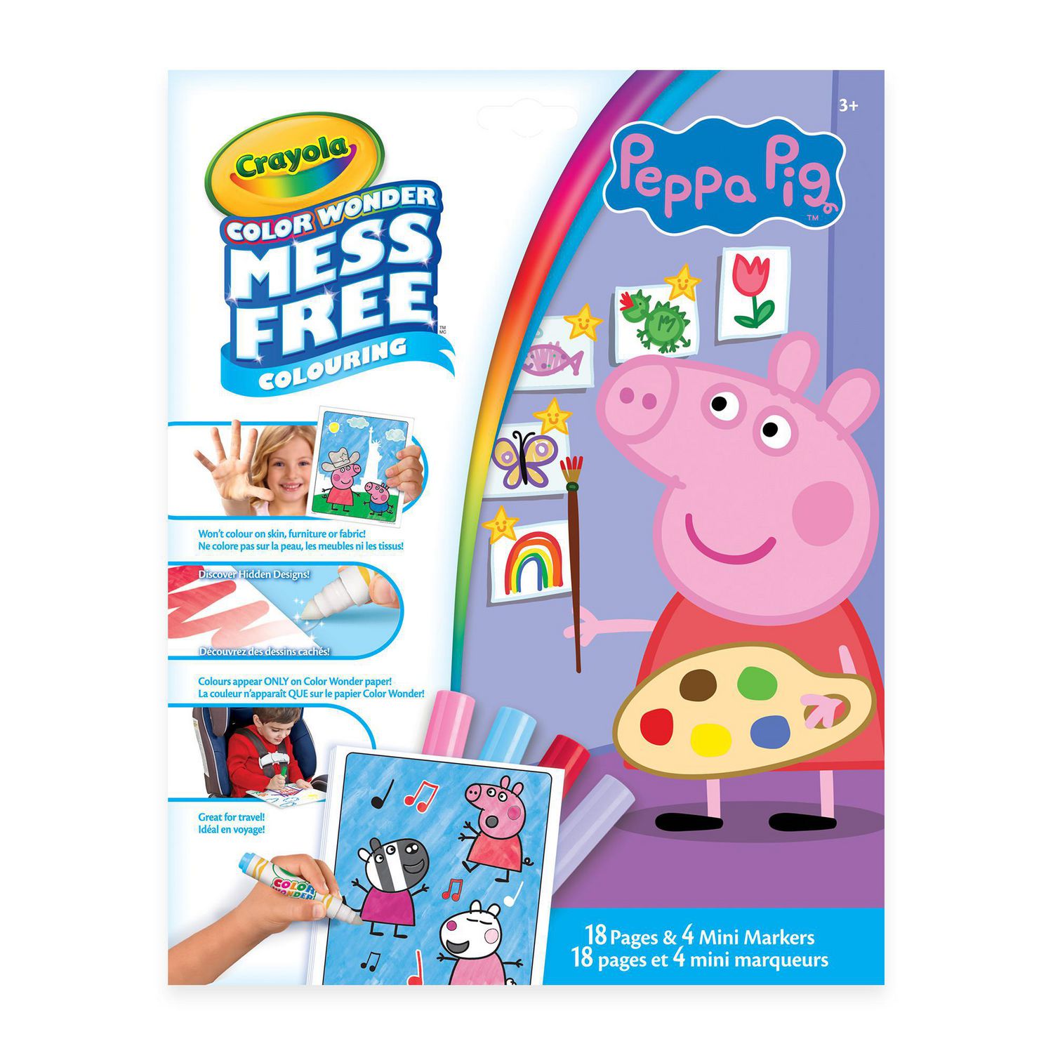 Crayola Color Wonder Mess-Free Colouring Pages & Mini Markers, Peppa