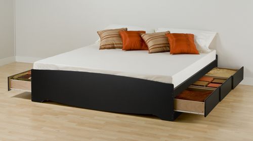 Prepac King Size Platform Storage Bed, King Platform Bed With Storage