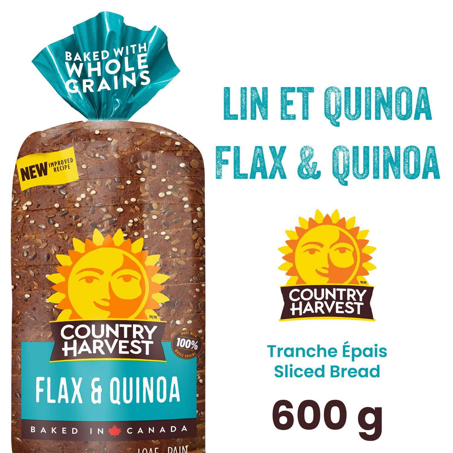Country Harvest Flax & Quinoa Sliced Bread, 600 g
