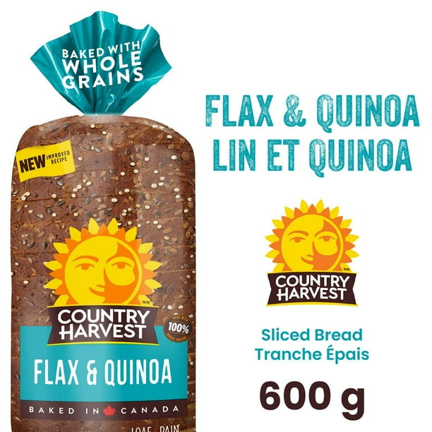 Country Harvest Flax & Quinoa Sliced Bread, 600 g Walmart.ca