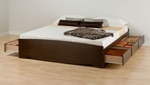 Prepac king store platform storage bed