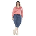 thumbnail image 1 of Frankie & Stella ™ Ladies Denim Capri PLUS - Medium Blue, 1 of 3