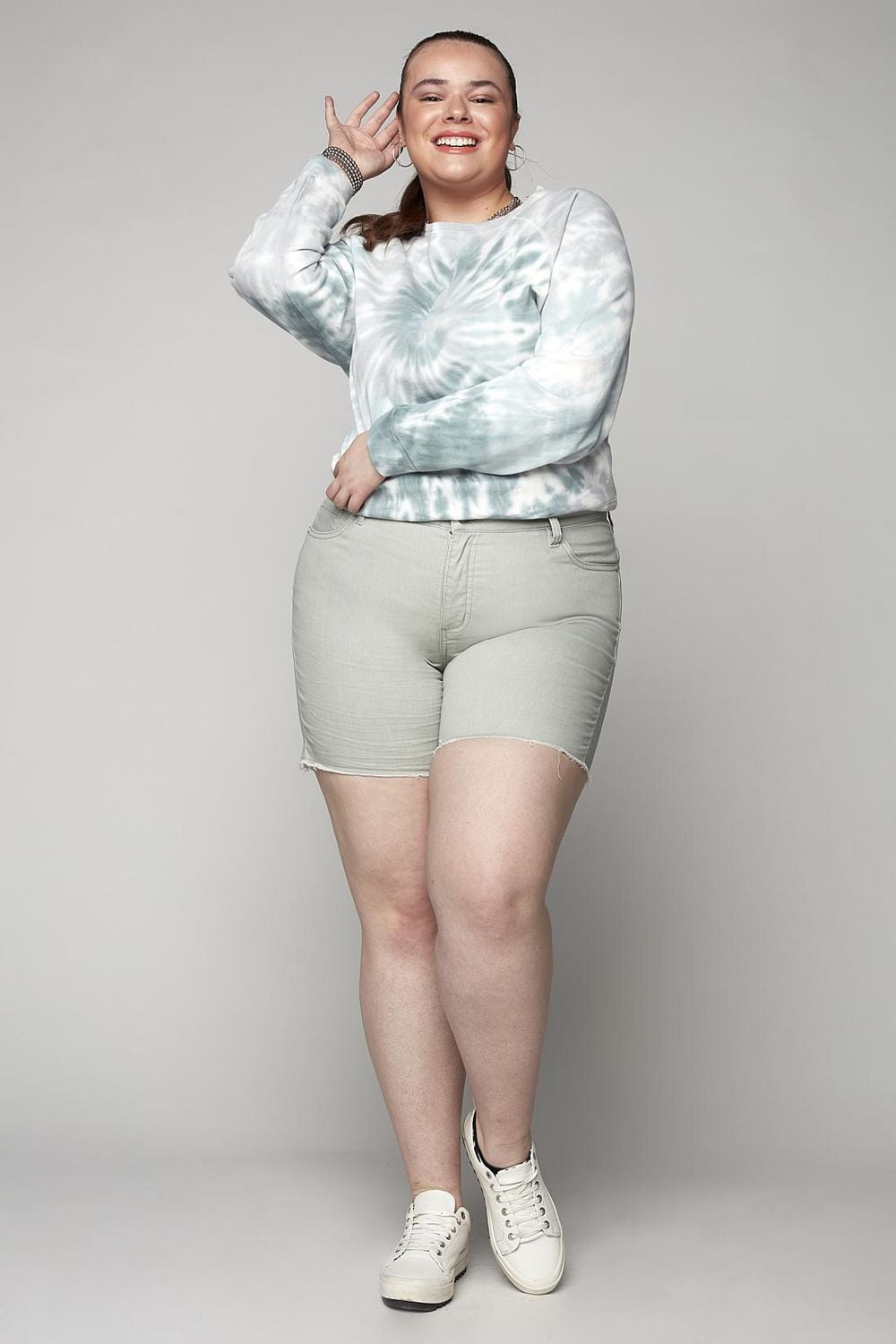 Short à ourlet effiloché pour femme