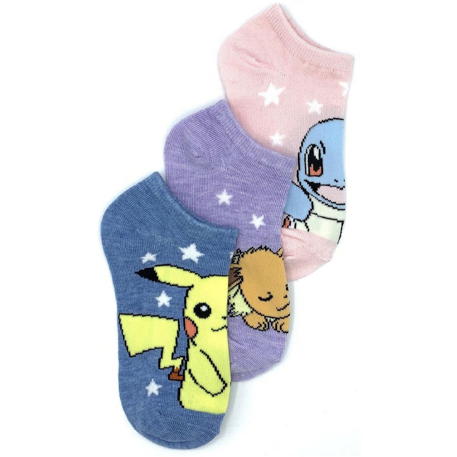 Pokémon Girls' Lowcut Socks, 3 Pack