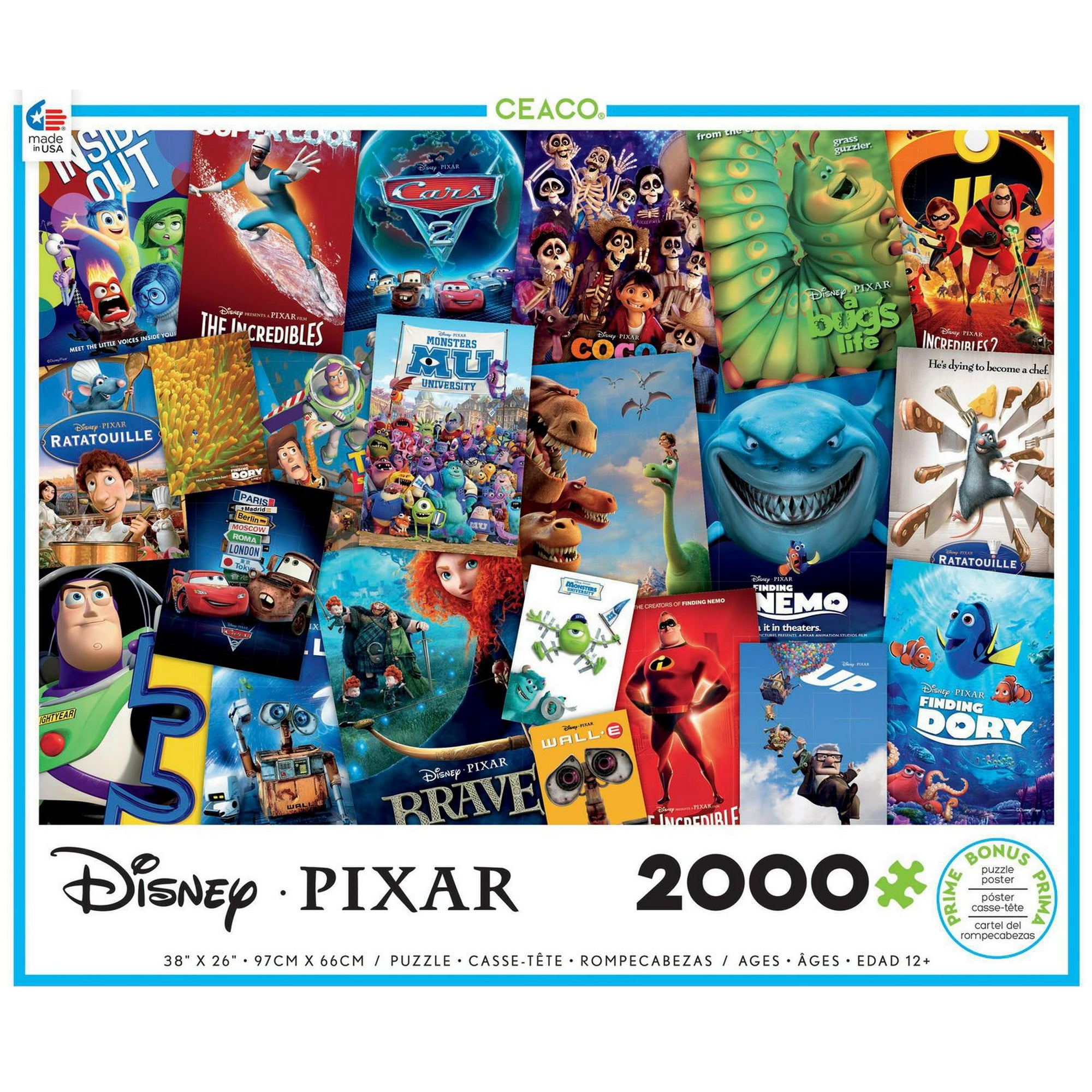 Disney / PIXAR - Movie Posters - 2000 Piece Puzzle –