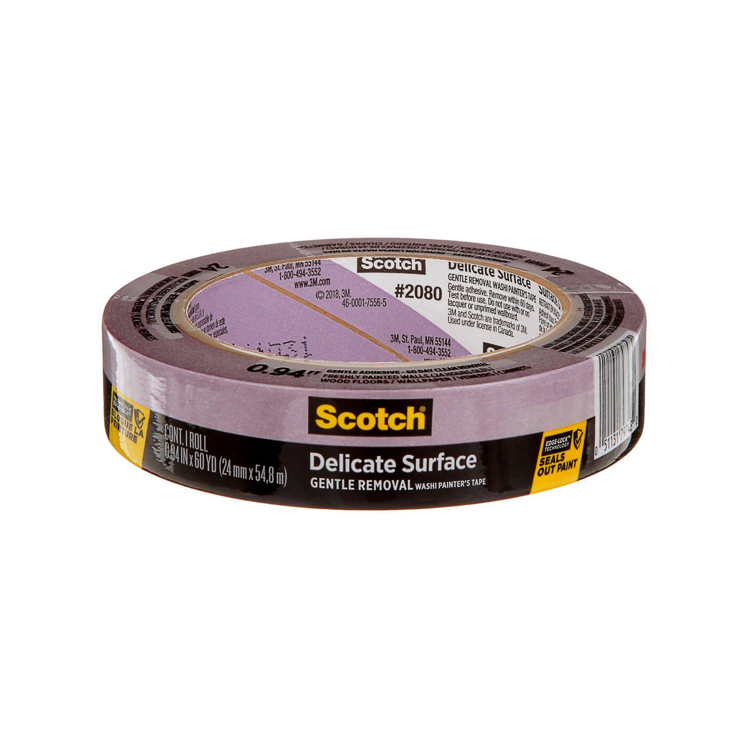 Scotch® 0.94 x 60 yd Edge-Lock™ Delicate Surface Painter's Tape