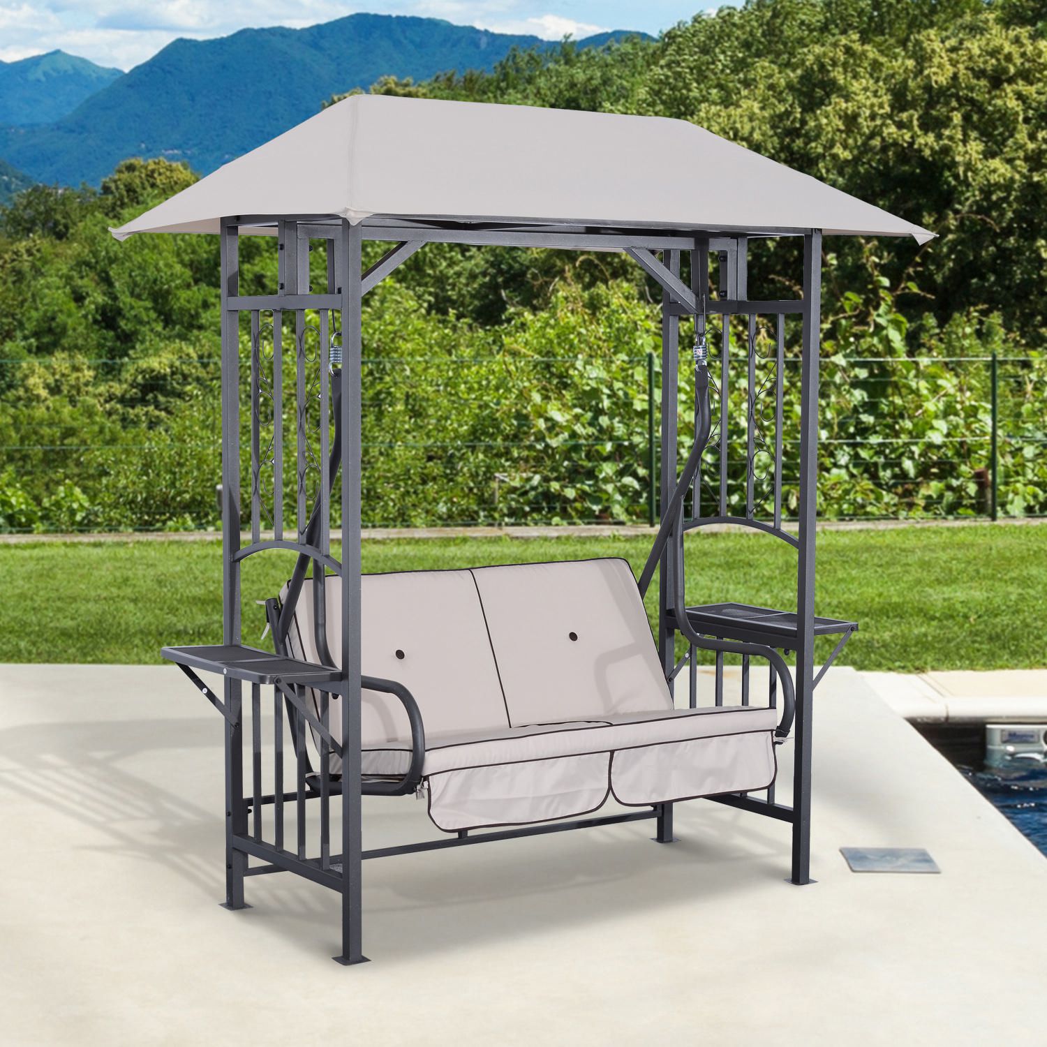 Outsunny 2 Person Patio Swing Chair Walmart Canada