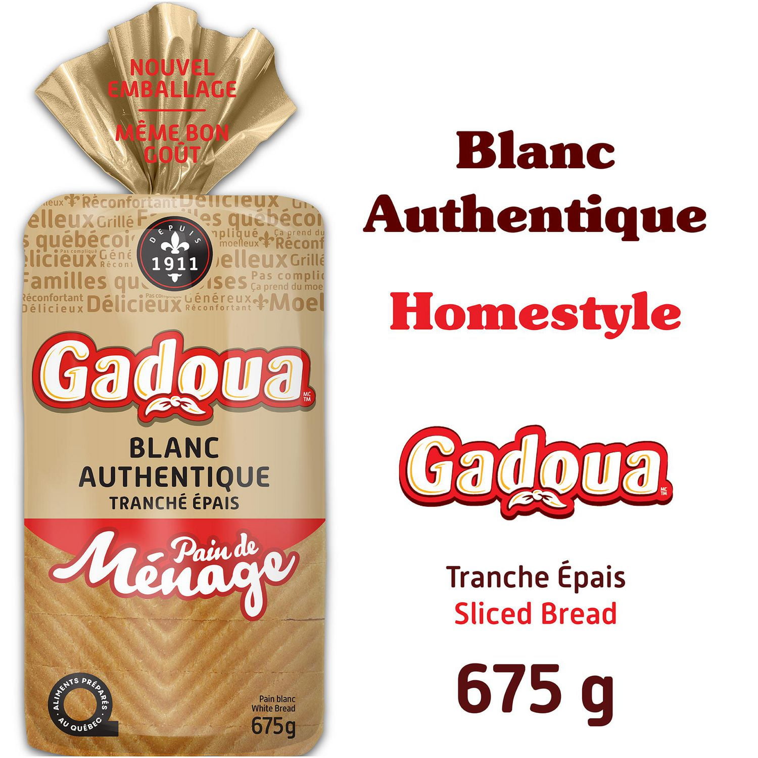 Gadoua Pain de Ménage Blanc 675g