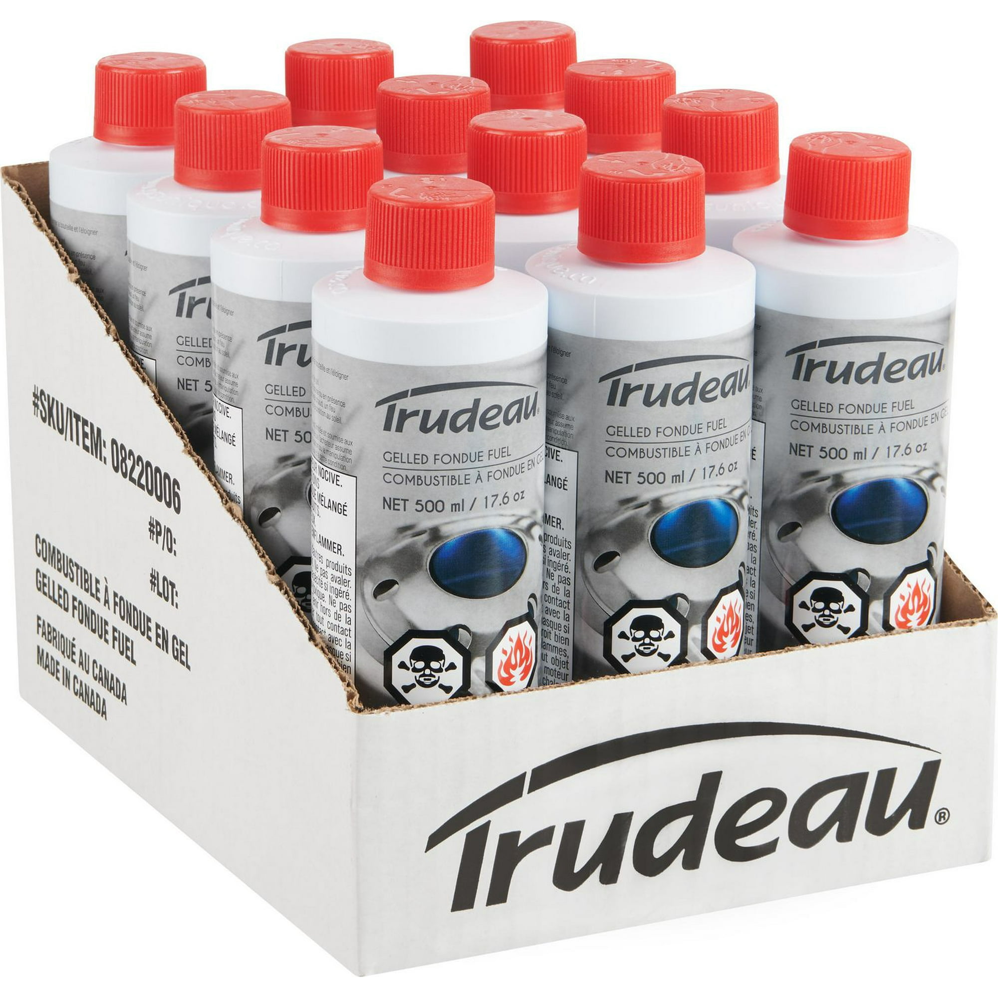 TRUDEAU GELLED FONDUE FUEL 17.6OZ BOTTLE, GELLED FONDUE FUEL BOTTLE 