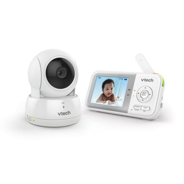 VTech VM3262 Moniteur de bébé vidéo avec panoramique et inclinaison de 2,8  po, VM3262 blanc,de VTech VM3262 