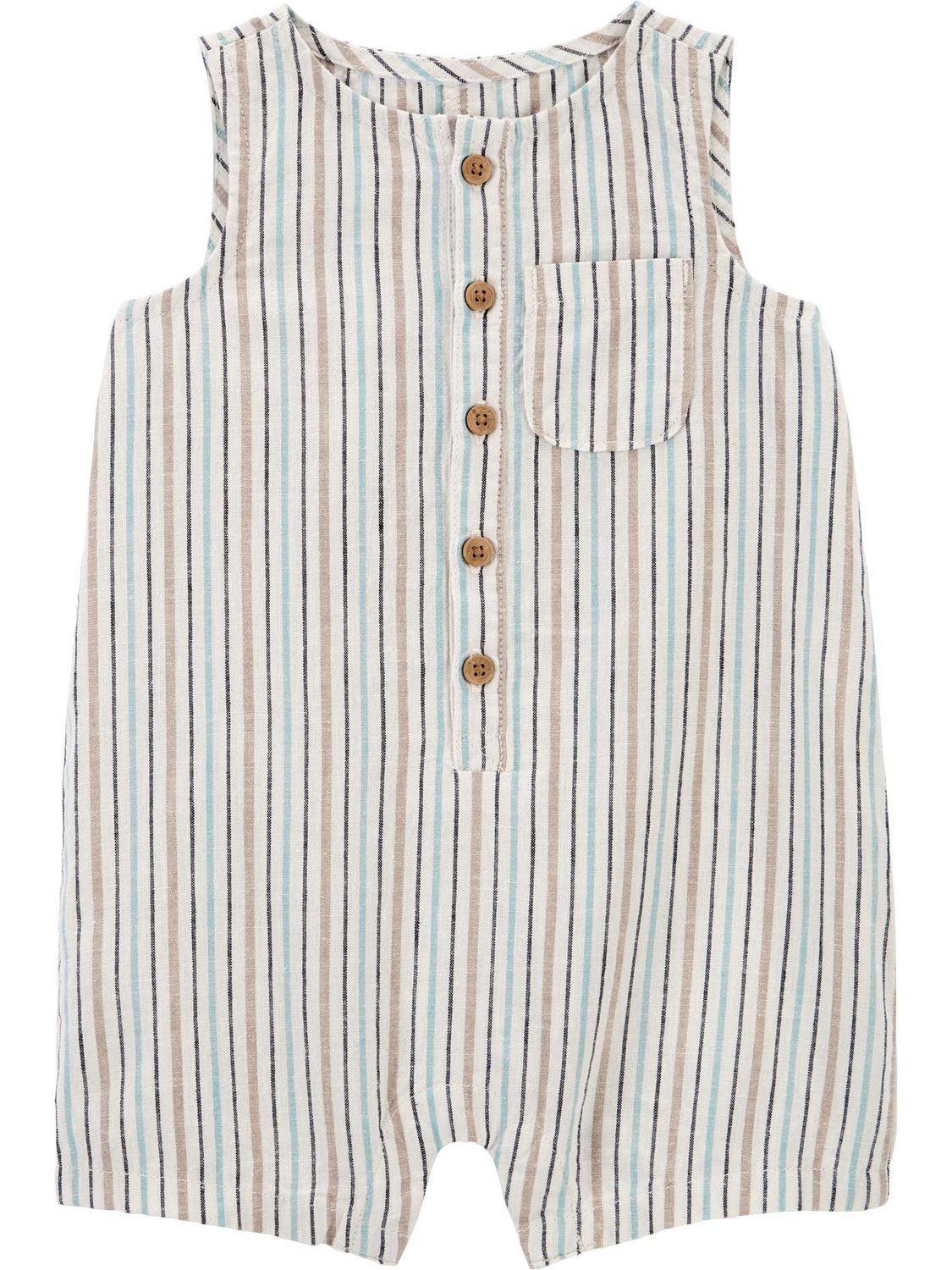 Barboteuse 1 pièce Carter's Child of Mine IB - Rayure kaki