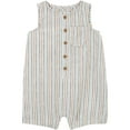 thumbnail image 1 of Carter's Child of Mine IB 1pc Romper - Khaki Stripe, 1 of 5