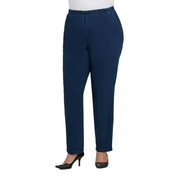 Alia Women's Plus Size Pull On Straight Leg Pant - Walmart.ca