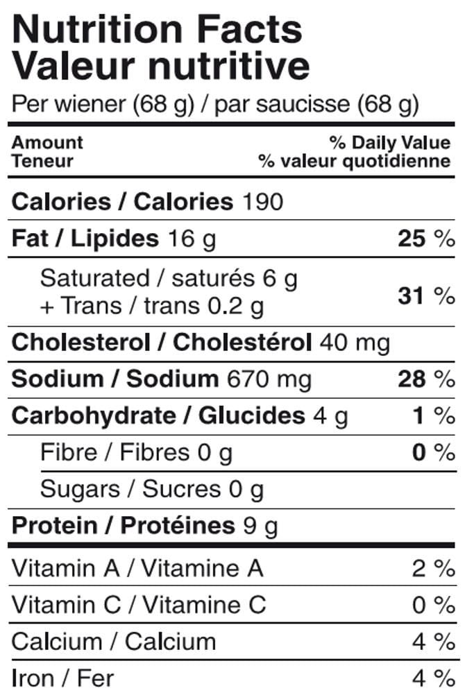 Harvest Meats Saucisses sans gluten fumées naturellement 675g