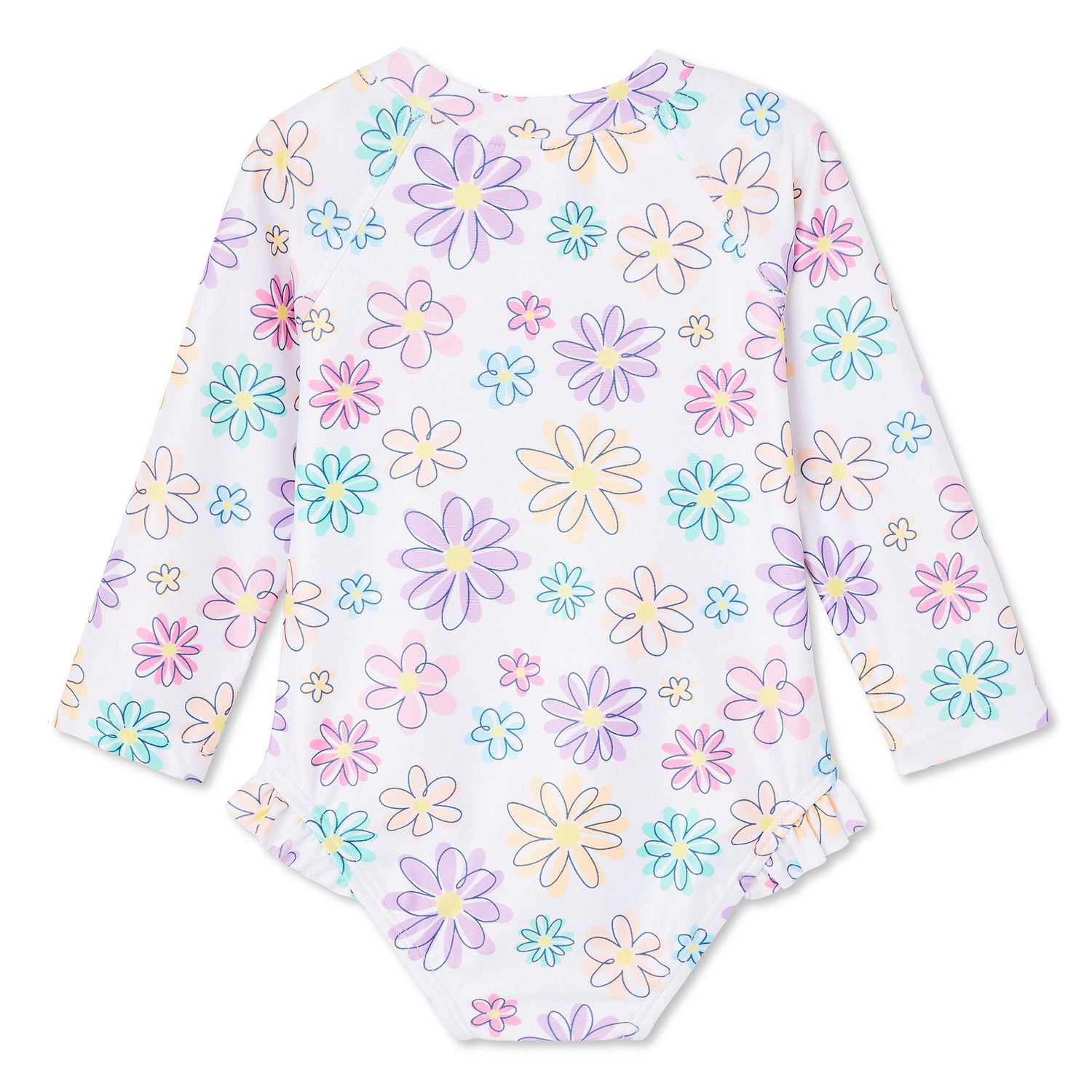 George Baby Girls' Rash Guard 1-Piece, Sizes 3-24 months