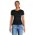 thumbnail image 1 of George Women's Side Ruched Tee, 1 of 6