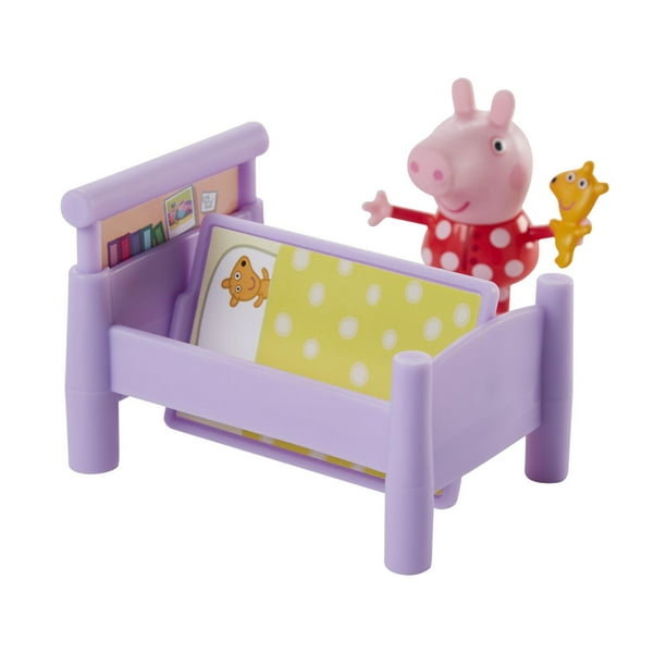 Peppa Pig Peppa's Adventures Voiture rouge familiale, jouet préscolaire  avec phrases et effets sonores, inclut 2 figurines, dès 3 ans 