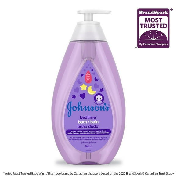 Johnson's Baby Bedtime Bath Wash, Baby Wash and Cleanser, Large, 800 mL