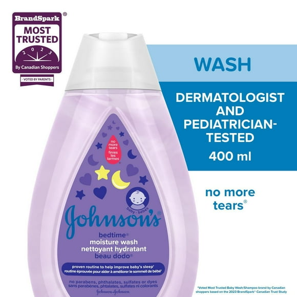 Johnson's Baby Bedtime Moisturizing Bath Wash and Cleanser, 400 mL