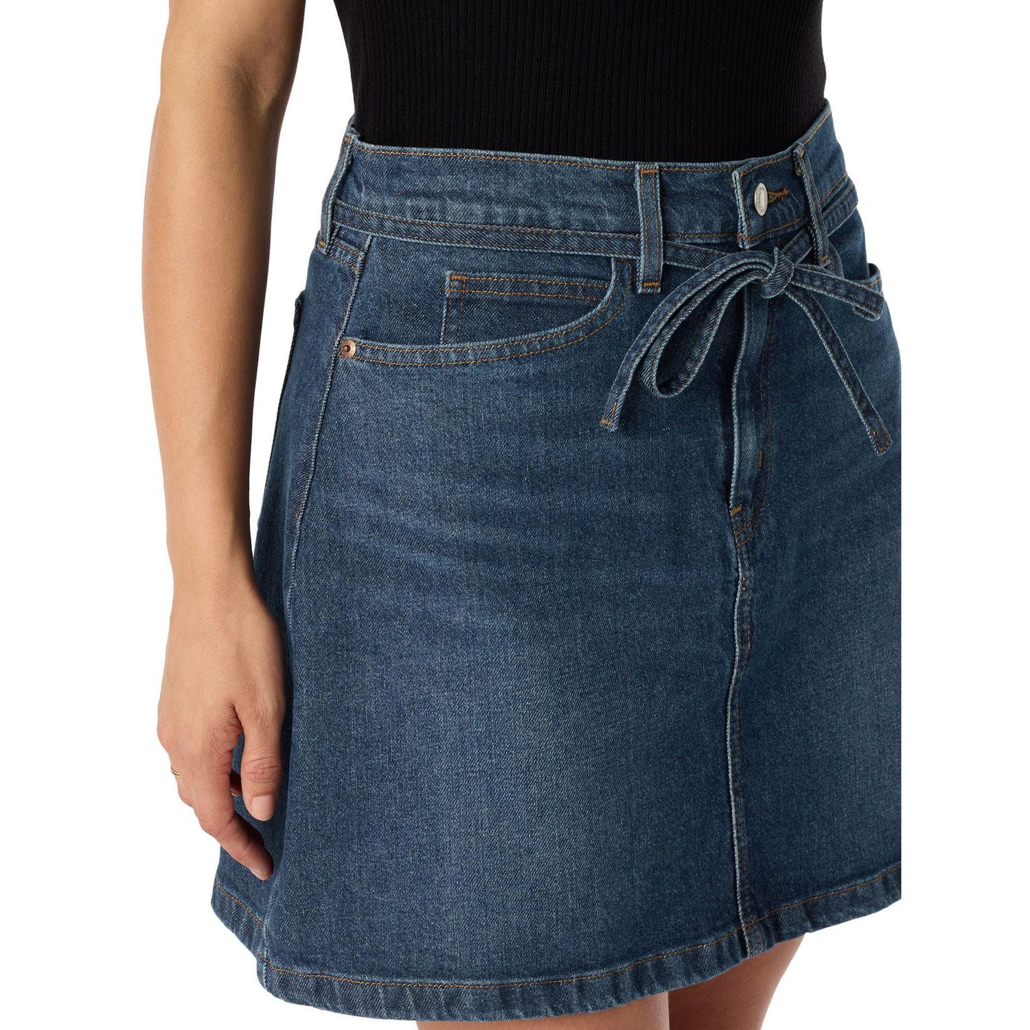 Jupe ceinturée ancienne pour femme Levi Strauss SignatureMC